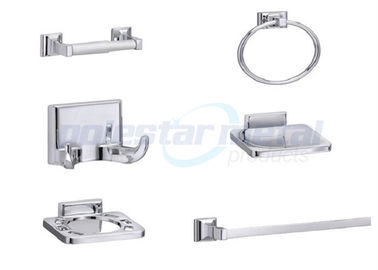 ISO اكسسوارات الحمام الأجهزة، 6 قطع مصقول مجموعة الأجهزة الكروم الحمام