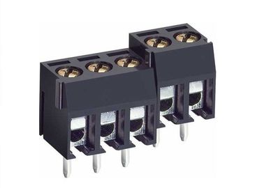 النحاس النيكل مطلي قفص الملعب 5MM / 5.08mm PCB المسمار محطة كتلة موصل